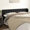 Image de vidaXL Tête de lit avec oreilles Noir 183x23x78/88 cm Velours