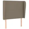 Image de vidaXL Hoofdbord met randen 93x23x118/128 cm stof taupe