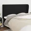 Image de vidaXL Tête de lit avec oreilles Noir 163x23x118/128 cm Tissu