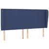Image de vidaXL Tête de lit avec oreilles Bleu 163x23x118/128 cm Tissu