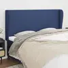 Image de vidaXL Tête de lit avec oreilles Bleu 163x23x118/128 cm Tissu
