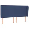 Image de vidaXL Tête de lit avec oreilles Bleu 183x23x118/128 cm Tissu