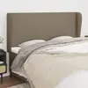Image de vidaXL Tête de lit avec oreilles Taupe 203x23x118/128 cm Tissu