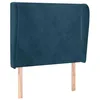 Image de vidaXL Hoofdbord met randen 83x23x118/128 cm fluweel donkerblauw