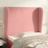 Image de vidaXL Tête de lit avec oreilles Rose 83x23x118/128 cm Velours