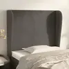 Image de vidaXL Tête de lit avec oreilles Gris foncé 103x23x118/128 cm Velours