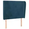 Image de vidaXL Hoofdbord met randen 103x23x118/128 cm fluweel donkerblauw