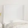 Image de vidaXL Tête de lit avec oreilles Blanc 83x23x118/128 cm Similicuir