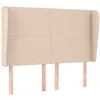 Image de vidaXL Tête de lit avec oreilles Cappuccino 147x23x118/128 cm