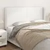 Image de vidaXL Tête de lit avec oreilles Blanc 163x23x118/128 cm Similicuir