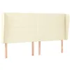 Image de vidaXL Tête de lit avec oreilles Crème 163x23x118/128 cm Similicuir