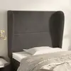 Image de vidaXL Tête de lit avec oreilles Gris foncé 93x23x118/128 cm Velours