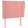 Image de vidaXL Tête de lit avec oreilles Rose 103x23x118/128 cm Velours