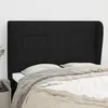 Image de vidaXL Tête de lit avec oreilles Noir 147x23x118/128 cm Tissu