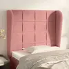 Image de vidaXL Tête de lit avec oreilles Rose 103x23x118/128 cm Velours