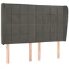 Image de vidaXL Tête de lit avec oreilles Gris foncé 147x23x118/128 cm Velours