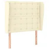 Image de vidaXL Tête de lit avec oreilles Crème 103x23x118/128 cm Similicuir