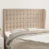 Image de vidaXL Tête de lit avec oreilles Cappuccino 147x23x118/128 cm