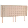 Image de vidaXL Tête de lit avec oreilles Cappuccino 203x23x118/128 cm