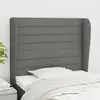 Image de vidaXL Tête de lit avec oreilles Gris foncé 83x23x118/128 cm Tissu