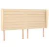 Image de vidaXL Tête de lit avec oreilles Crème 163x23x118/128 cm Tissu