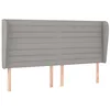 Image de vidaXL Tête de lit avec oreilles Gris clair 203x23x118/128 cm Tissu