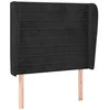 Image de vidaXL Hoofdbord met randen 103x23x118/128 cm fluweel zwart