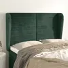 Image de vidaXL Tête de lit avec oreilles Vert foncé 147x23x118/128 cm Velours