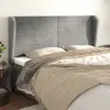 Image de vidaXL Tête de lit avec oreilles Gris clair 163x23x118/128 cm Velours