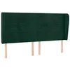 Image de vidaXL Tête de lit avec oreilles Vert foncé 163x23x118/128 cm Velours