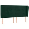 Image de vidaXL Tête de lit avec oreilles Vert foncé 203x23x118/128 cm Velours