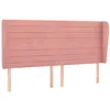 Image de vidaXL Tête de lit avec oreilles Rose 203x23x118/128 cm Velours