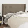 Image de vidaXL Tête de lit avec oreilles Taupe 163x23x118/128 cm Tissu