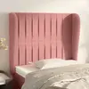 Image de vidaXL Tête de lit avec oreilles Rose 83x23x118/128 cm Velours