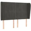 Image de vidaXL Tête de lit avec oreilles Gris foncé 147x23x118/128 cm Velours