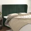 Image de vidaXL Tête de lit avec oreilles Vert foncé 163x23x118/128 cm Velours