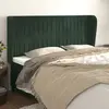Image de vidaXL Tête de lit avec oreilles Vert foncé 183x23x118/128 cm Velours