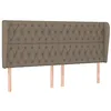 Image de vidaXL Tête de lit avec oreilles Taupe 203x23x118/128 cm Tissu