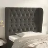 Image de vidaXL Tête de lit avec oreilles Gris foncé 103x23x118/128 cm Velours