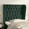 Image de vidaXL Tête de lit avec oreilles Vert foncé 103x23x118/128 cm Velours