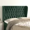Image de vidaXL Tête de lit avec oreilles Vert foncé 147x23x118/128 cm Velours