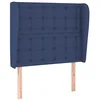 Image de vidaXL Tête de lit avec oreilles Bleu 83x23x118/128 cm Tissu