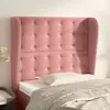 Image de vidaXL Tête de lit avec oreilles Rose 83x23x118/128 cm Velours