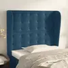 Image de vidaXL Tête de lit avec oreilles Bleu foncé 93x23x118/128 cm Velours