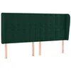 Image de vidaXL Tête de lit avec oreilles Vert foncé 163x23x118/128 cm Velours