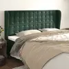Image de vidaXL Tête de lit avec oreilles Vert foncé 183x23x118/128 cm Velours
