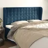 Image de vidaXL Tête de lit avec oreilles Bleu foncé 183x23x118/128 cm Velours