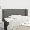 Image de vidaXL Tête de lit avec oreilles Gris foncé 83x16x78/88 cm Tissu