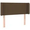 Image de vidaXL Tête de lit avec oreilles Marron Foncé 93x16x78/88 cm Tissu