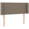 Image de vidaXL Tête de lit avec oreilles Taupe 103x16x78/88 cm Tissu